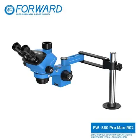FORWARD × SOPTOP FW-S60 Pro Max-R02 7X–60X Synchronous Zoom Trinocular Stereo Microscope