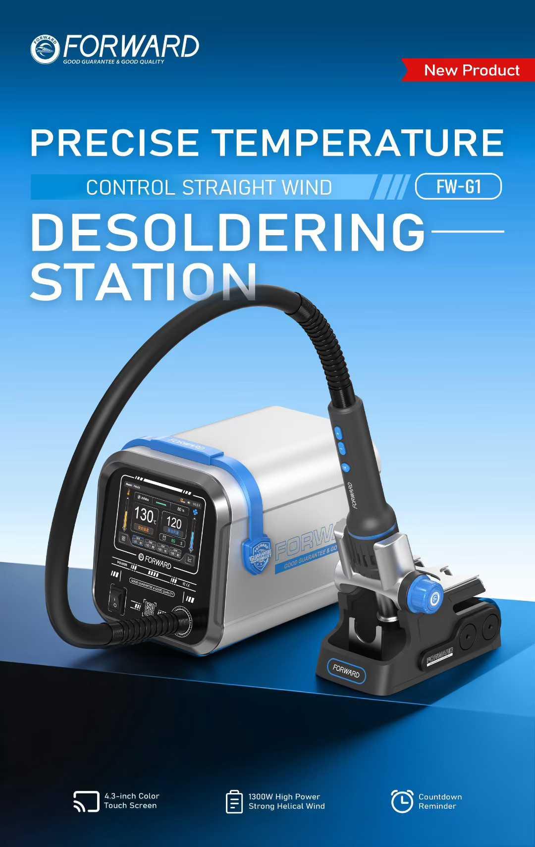 FW-G1 Precise Temperature Straight Wind Desoldering Station