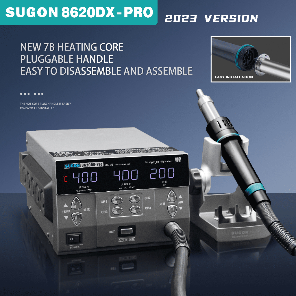 SUGON 8620 DX Pro 1300W Intelligent Hot Air Rework Station