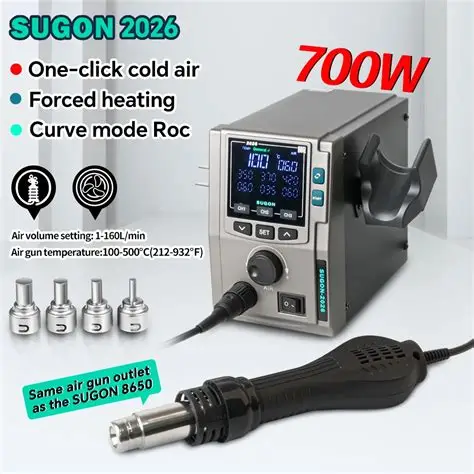 Sugon 2026 700W Intelligent Digital Hot Air Gun BGA Desoldering Rework Station