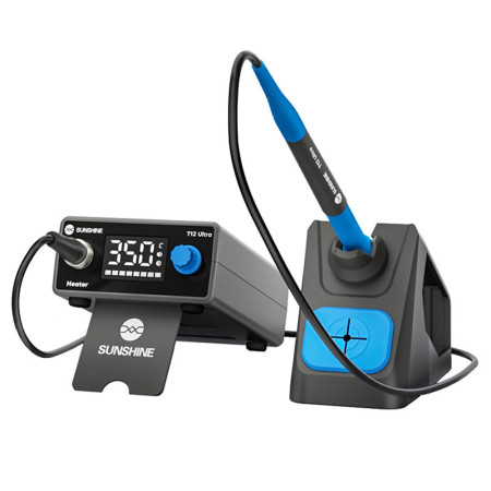 Sunshine T12 Ultra Smart Settings Soldering Station with Retractable Stand to Relieve Neck Strain