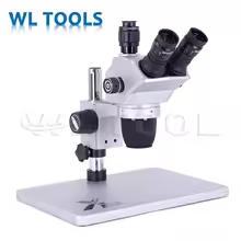 Wylie WL-X25 6.5X-65X Continuous Zoom Trinocular HD Stereo Microscope with Big Base